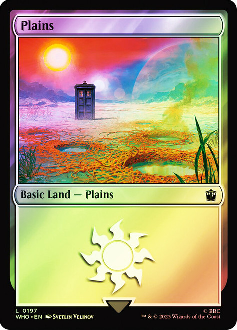Plains (#197)\nDoctor Who Commander\nSingle\nMagic The Gathering