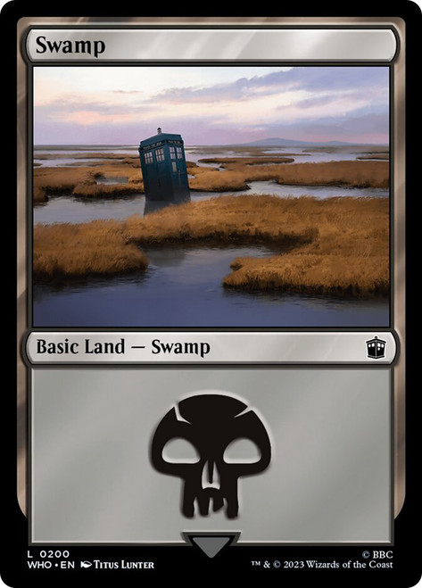 Swamp (#200)\nDoctor Who Commander\nSingle\nMagic The Gathering