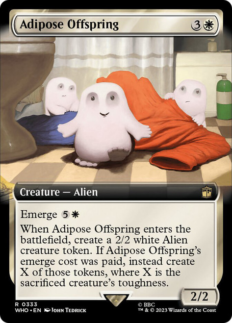 Adipose Offspring (Extended Art)\nDoctor Who Commander - Variants\nSingle\nMagic The Gathering