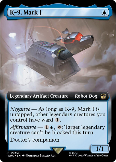 K-9, Mark I (Extended Art)\nDoctor Who Commander - Variants\nSingle\nMagic The Gathering