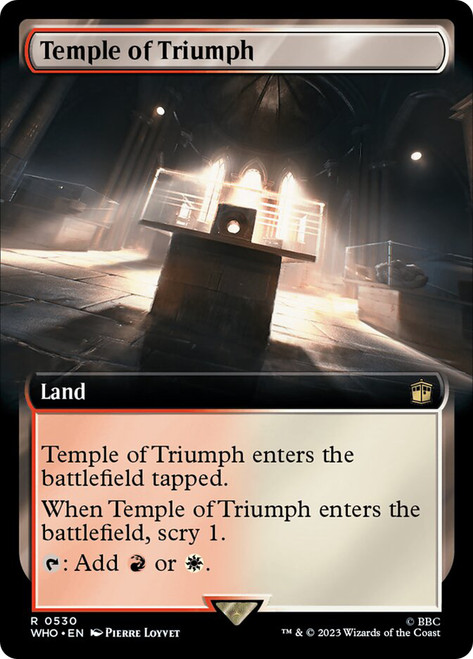 Temple of Triumph (Extended Art)\nDoctor Who Commander - Variants\nSingle\nMagic The Gathering
