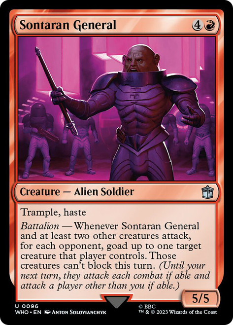 Sontaran General\nDoctor Who Commander\nSingle\nMagic The Gathering