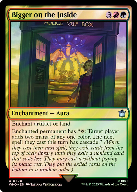 Bigger on the Inside (Surge Foil)\nDoctor Who Commander - Alternate Foil\nSingle\nMagic The Gathering