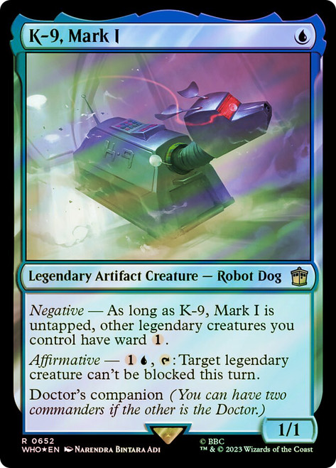 K-9, Mark I (Surge Foil)\nDoctor Who Commander - Alternate Foil\nSingle\nMagic The Gathering