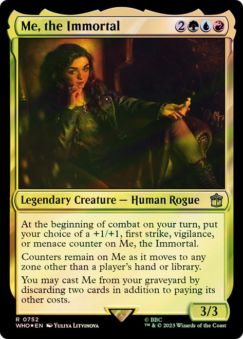 Me, the Immortal (Surge Foil)\nDoctor Who Commander - Alternate Foil\nSingle\nMagic The Gathering