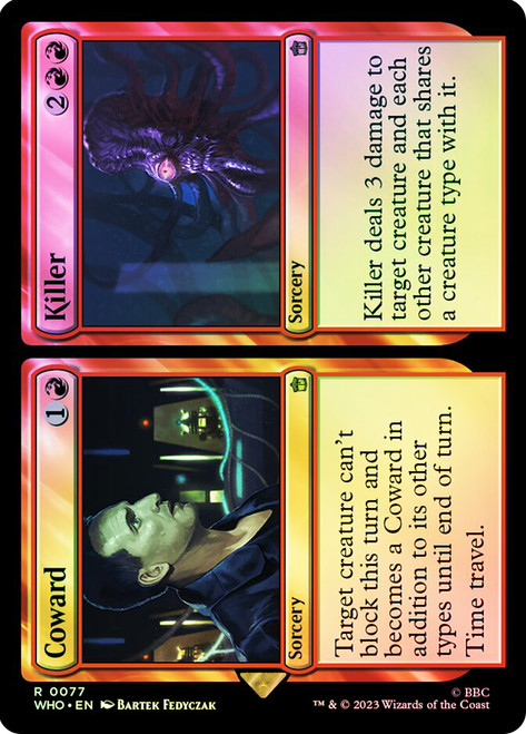 Coward // Killer\nDoctor Who Commander\nSingle\nMagic The Gathering