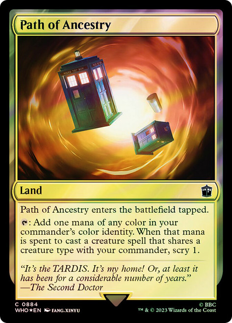 Path of Ancestry (Surge Foil)\nDoctor Who Commander - Alternate Foil\nSingle\nMagic The Gathering