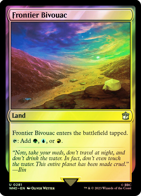 Frontier Bivouac\nDoctor Who Commander\nSingle\nMagic The Gathering