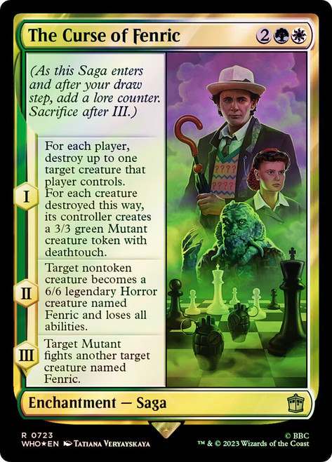 The Curse of Fenric (Surge Foil)\nDoctor Who Commander - Alternate Foil\nSingle\nMagic The Gathering