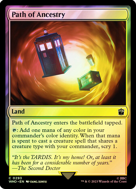 Path of Ancestry\nDoctor Who Commander\nSingle\nMagic The Gathering