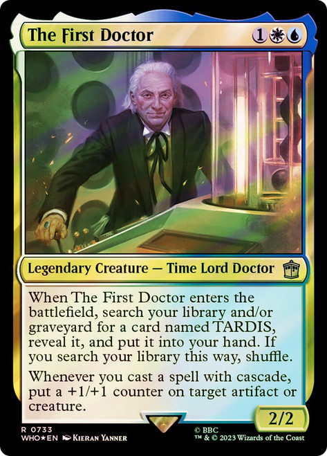 The First Doctor (Surge Foil)\nDoctor Who Commander - Alternate Foil\nSingle\nMagic The Gathering