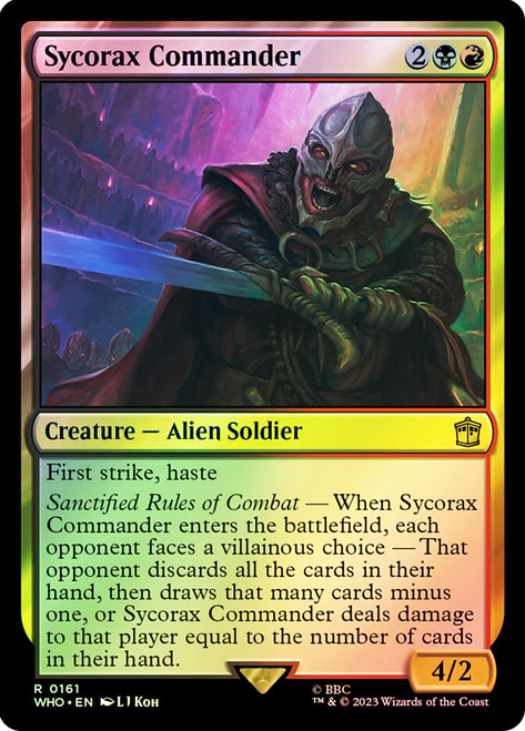 Sycorax Commander\nDoctor Who Commander\nSingle\nMagic The Gathering