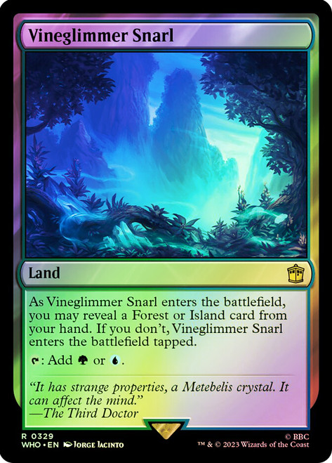 Vineglimmer Snarl\nDoctor Who Commander\nSingle\nMagic The Gathering