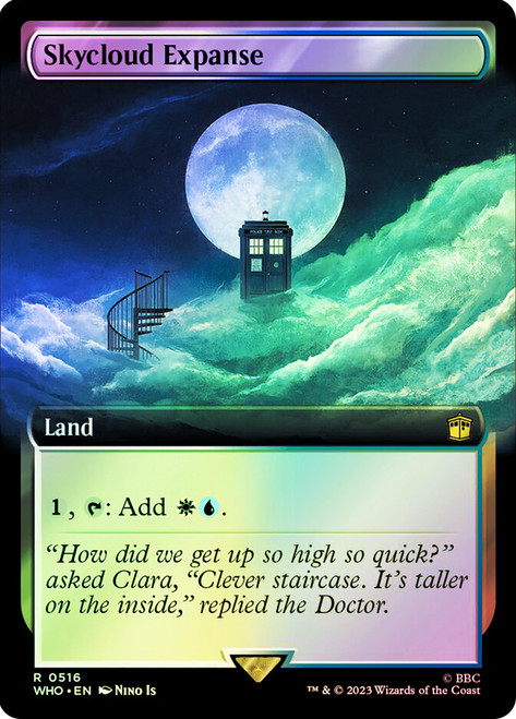 Skycloud Expanse (Extended Art)\nDoctor Who Commander - Variants\nSingle\nMagic The Gathering