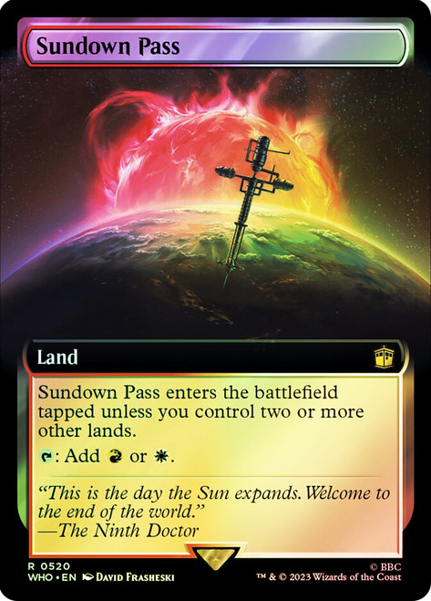 Sundown Pass (Extended Art)\nDoctor Who Commander - Variants\nSingle\nMagic The Gathering
