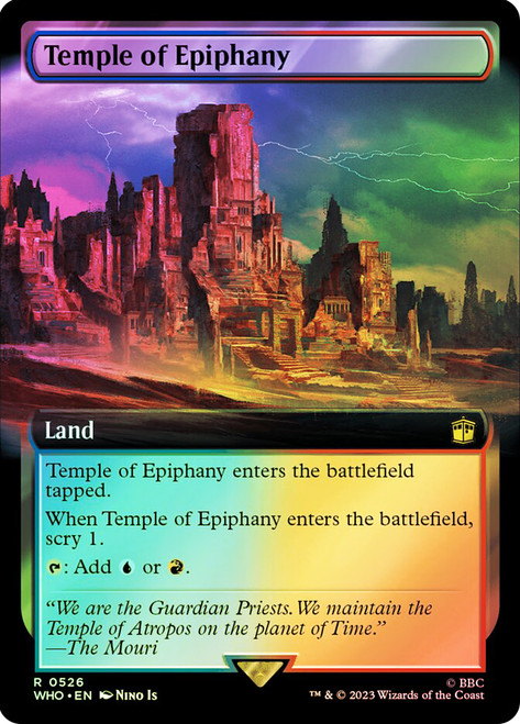 Temple of Epiphany (Extended Art)\nDoctor Who Commander - Variants\nSingle\nMagic The Gathering