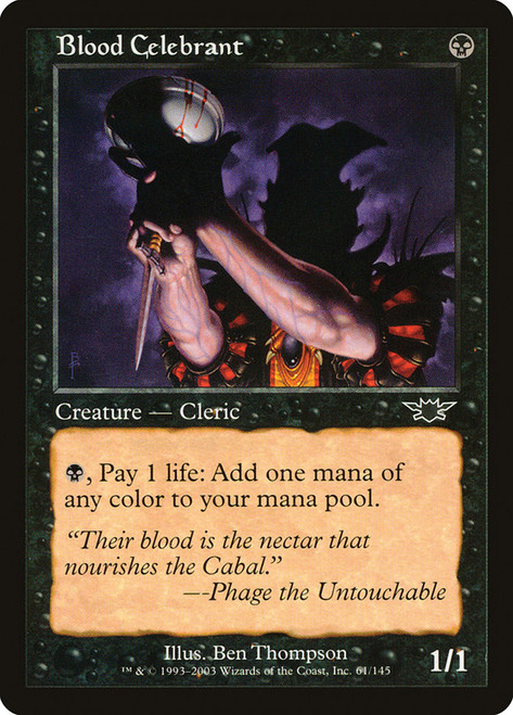 Blood Celebrant\nLegions\nSingle\nMagic The Gathering