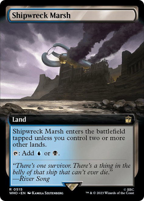 Shipwreck Marsh (Extended Art)\nDoctor Who Commander - Variants\nSingle\nMagic The Gathering