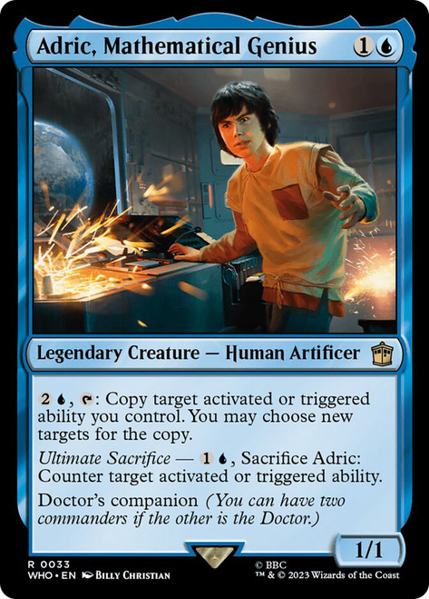Adric, Mathematical Genius\nDoctor Who Commander\nSingle\nMagic The Gathering
