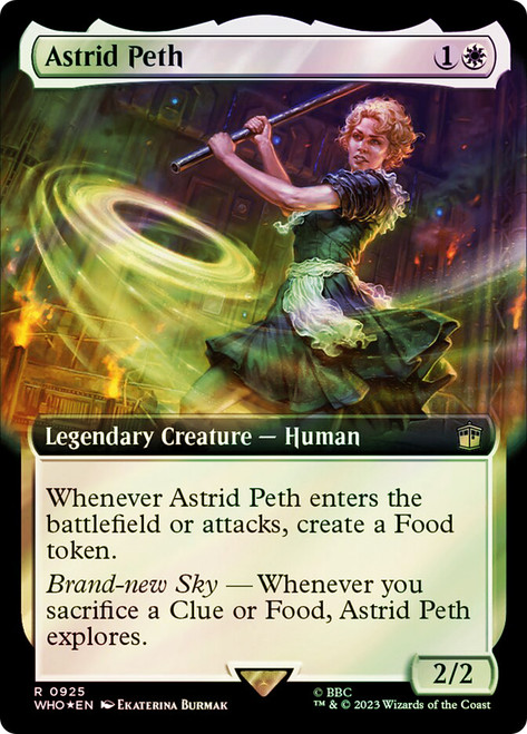 Astrid Peth (Extended Art) (Surge Foil)\nDoctor Who Commander - Alternate Foil Variants\nSingle\nMagic The Gathering