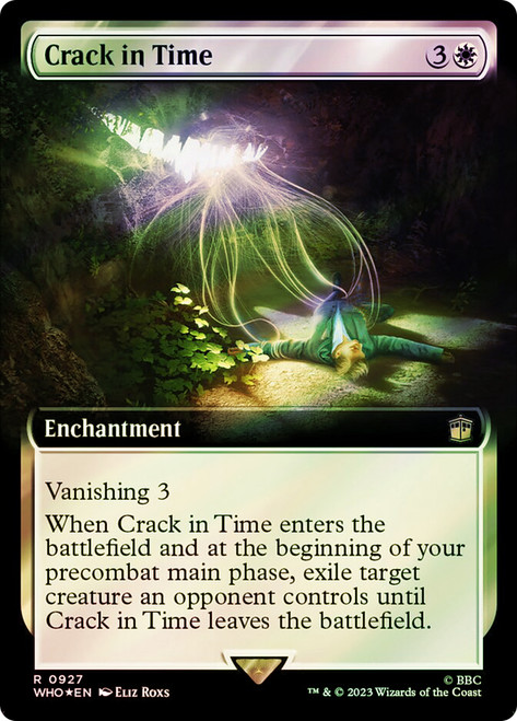 Crack in Time (Extended Art) (Surge Foil)\nDoctor Who Commander - Alternate Foil Variants\nSingle\nMagic The Gathering
