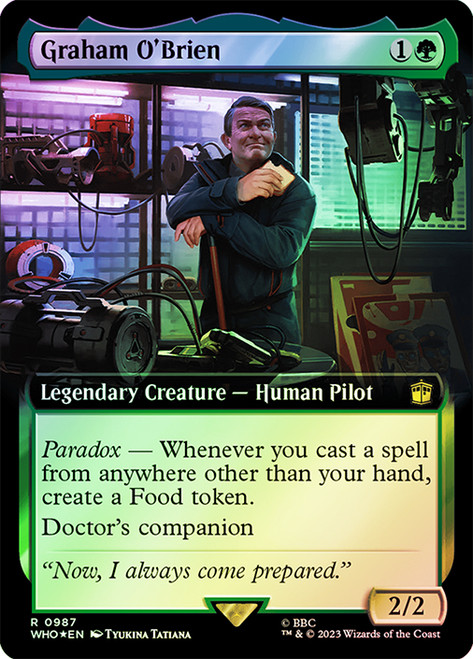 Graham O'Brien (Extended Art) (Surge Foil)\nDoctor Who Commander - Alternate Foil Variants\nSingle\nMagic The Gathering