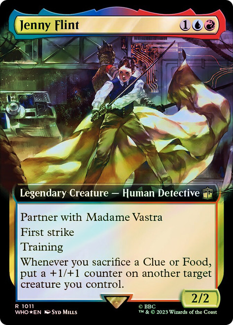 Jenny Flint (Extended Art) (Surge Foil)\nDoctor Who Commander - Alternate Foil Variants\nSingle\nMagic The Gathering