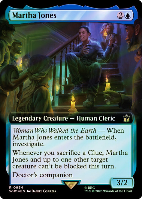 Martha Jones (Extended Art) (Surge Foil)\nDoctor Who Commander - Alternate Foil Variants\nSingle\nMagic The Gathering
