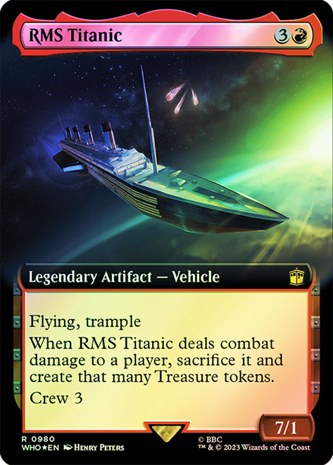 RMS Titanic (Extended Art) (Surge Foil)\nDoctor Who Commander - Alternate Foil Variants\nSingle\nMagic The Gathering