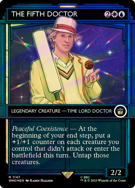 The Fifth Doctor (Showcase) (Surge Foil)\nDoctor Who Commander - Alternate Foil Variants\nSingle\nMagic The Gathering