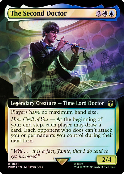 The Second Doctor (Extended Art) (Surge Foil)\nDoctor Who Commander - Alternate Foil Variants\nSingle\nMagic The Gathering