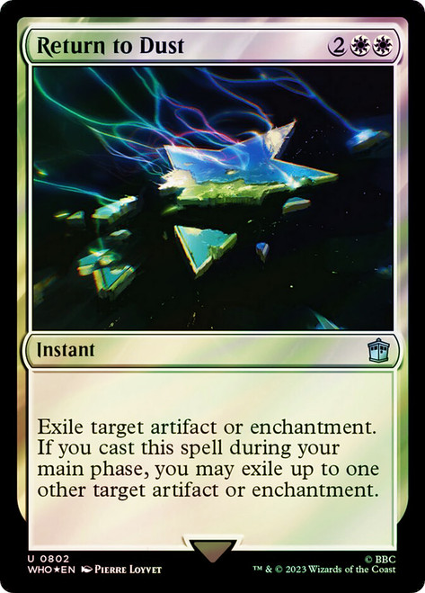 Return to Dust (Surge Foil)\nDoctor Who Commander - Alternate Foil\nSingle\nMagic The Gathering