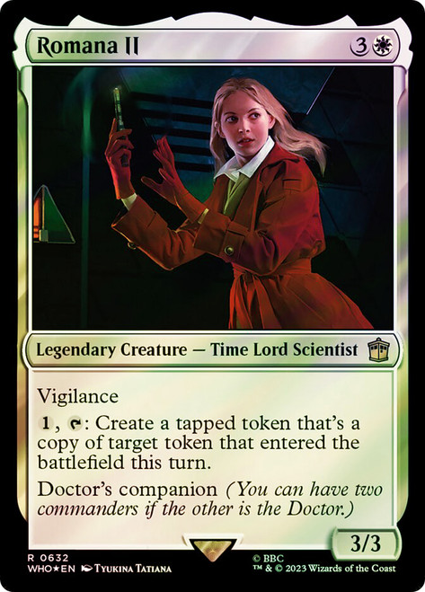 Romana II (Surge Foil)\nDoctor Who Commander - Alternate Foil\nSingle\nMagic The Gathering