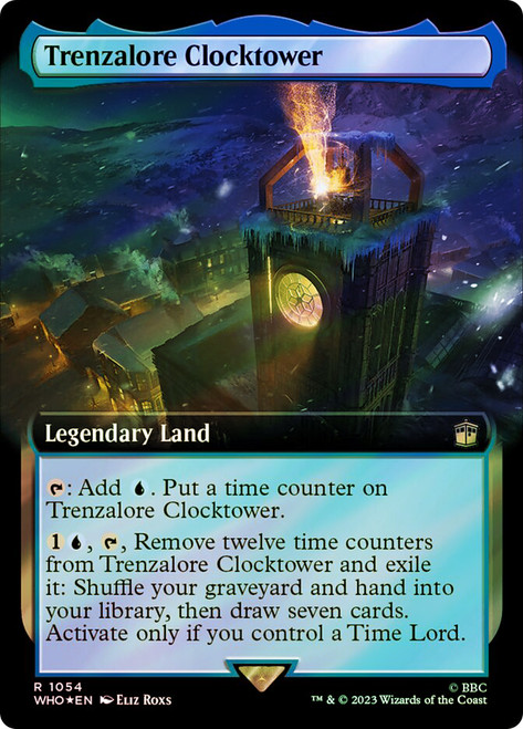 Trenzalore Clocktower (Extended Art) (Surge Foil)\nDoctor Who Commander - Alternate Foil Variants\nSingle\nMagic The Gathering