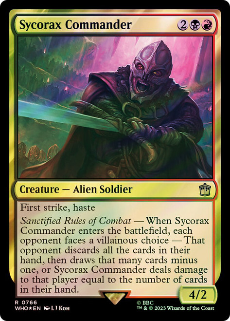 Sycorax Commander (Surge Foil)\nDoctor Who Commander - Alternate Foil\nSingle\nMagic The Gathering