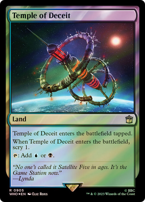 Temple of Deceit (Surge Foil)\nDoctor Who Commander - Alternate Foil\nSingle\nMagic The Gathering