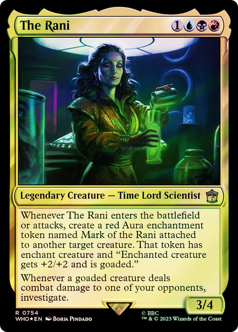 The Rani (Surge Foil)\nDoctor Who Commander - Alternate Foil\nSingle\nMagic The Gathering