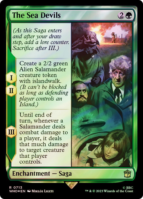 The Sea Devils (Surge Foil)\nDoctor Who Commander - Alternate Foil\nSingle\nMagic The Gathering