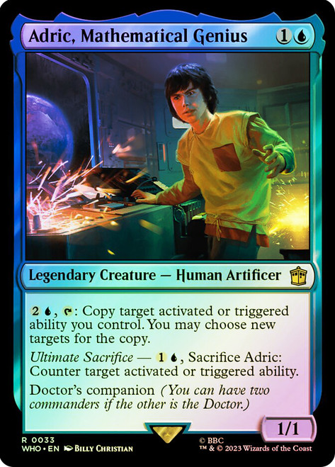Adric, Mathematical Genius\nDoctor Who Commander\nSingle\nMagic The Gathering