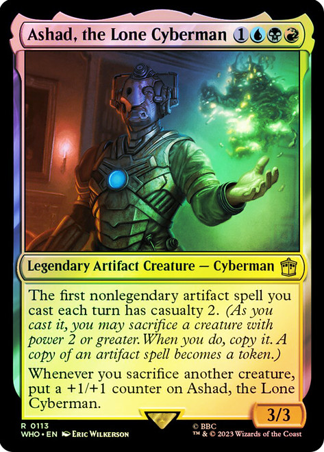 Ashad, the Lone Cyberman\nDoctor Who Commander\nSingle\nMagic The Gathering