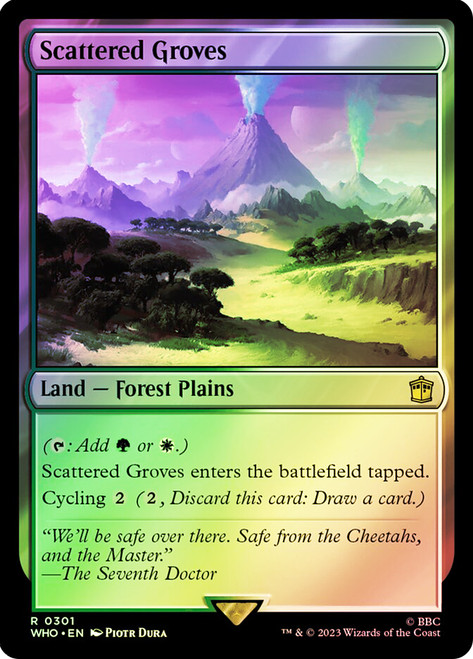 Scattered Groves\nDoctor Who Commander\nSingle\nMagic The Gathering