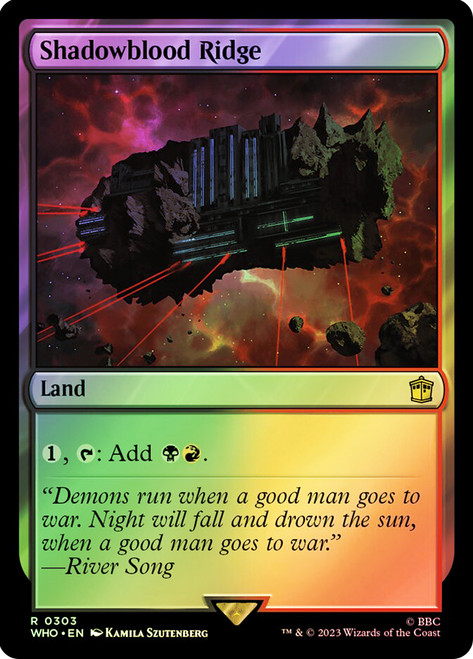 Shadowblood Ridge\nDoctor Who Commander\nSingle\nMagic The Gathering