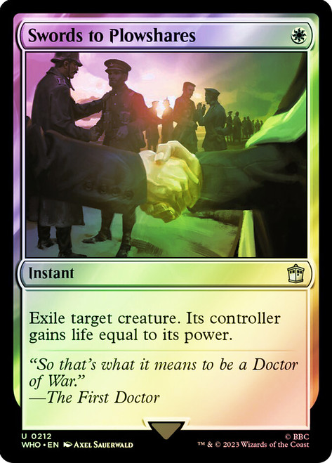 Swords to Plowshares\nDoctor Who Commander\nSingle\nMagic The Gathering