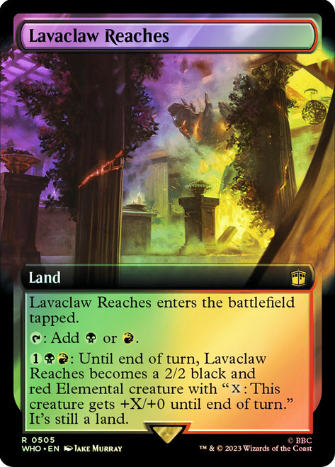Lavaclaw Reaches (Extended Art)\nDoctor Who Commander - Variants\nSingle\nMagic The Gathering