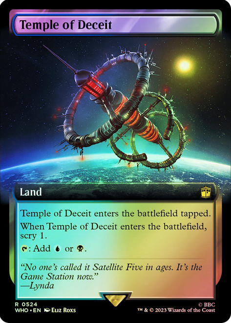 Temple of Deceit (Extended Art)\nDoctor Who Commander - Variants\nSingle\nMagic The Gathering