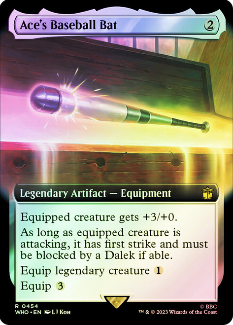 Ace's Baseball Bat (Extended Art)\nDoctor Who Commander - Variants\nSingle\nMagic The Gathering