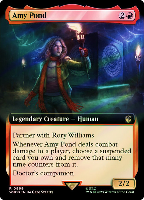 Amy Pond (Extended Art) (Surge Foil)\nDoctor Who Commander - Alternate Foil Variants\nSingle\nMagic The Gathering