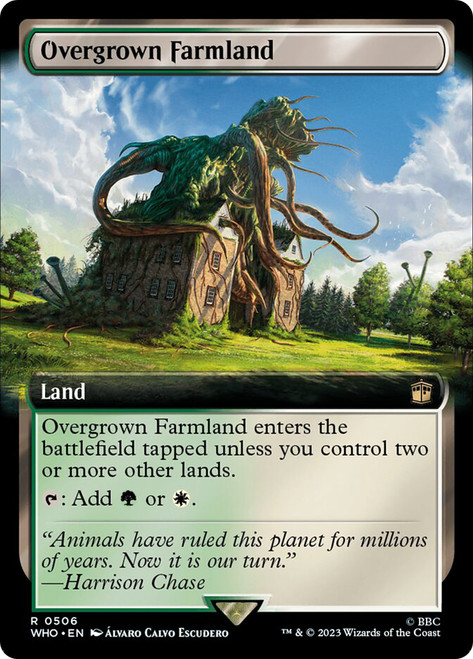 Overgrown Farmland (Extended Art)\nDoctor Who Commander - Variants\nSingle\nMagic The Gathering