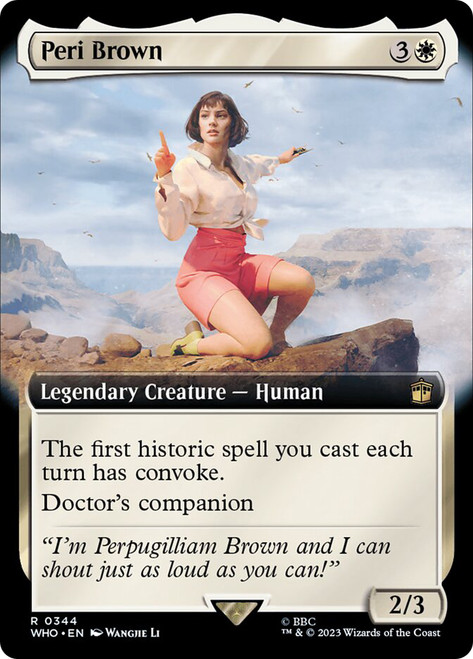 Peri Brown (Extended Art)\nDoctor Who Commander - Variants\nSingle\nMagic The Gathering