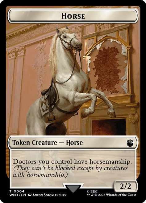 {Horse Token} // {Soldier Token}\nDoctor Who Commander\nSingle\nMagic The Gathering